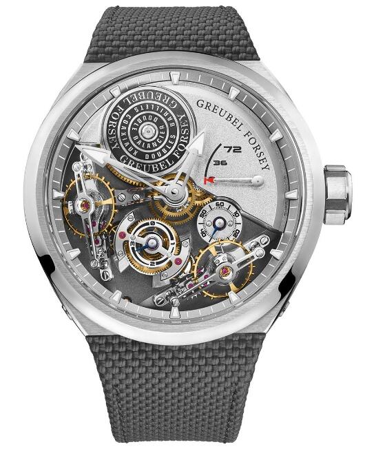 Review Greubel Forsey Double Balancier Convexe Grey Leather watch price